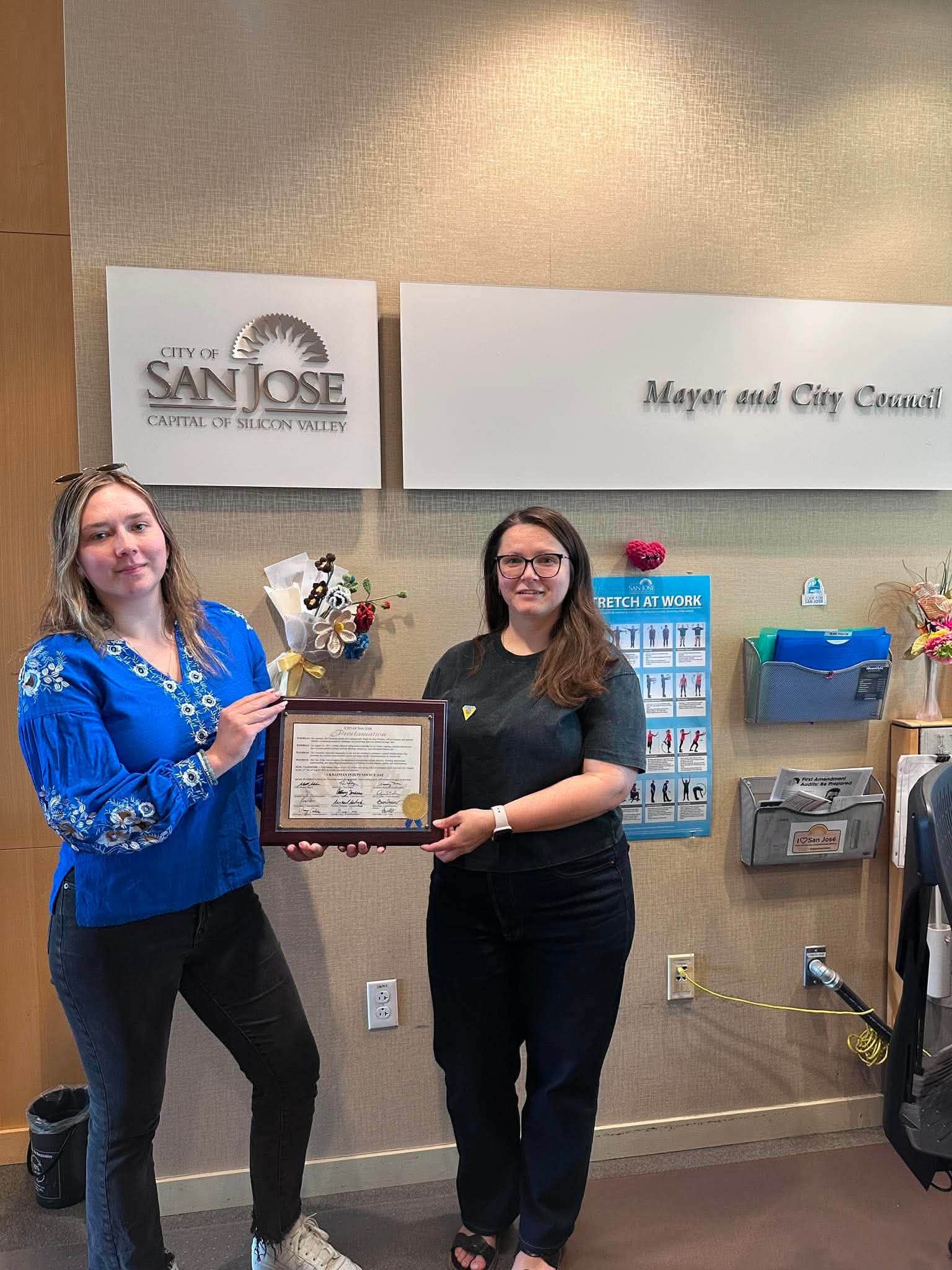 125 events nationwide: 35 Years of Ukraine's Independence 17 | UNWLA - Ukrainian National Womens League of America Br 107 San Jose CA procl and UNWLA members | UNWLA - Ukrainian National Womens League of America