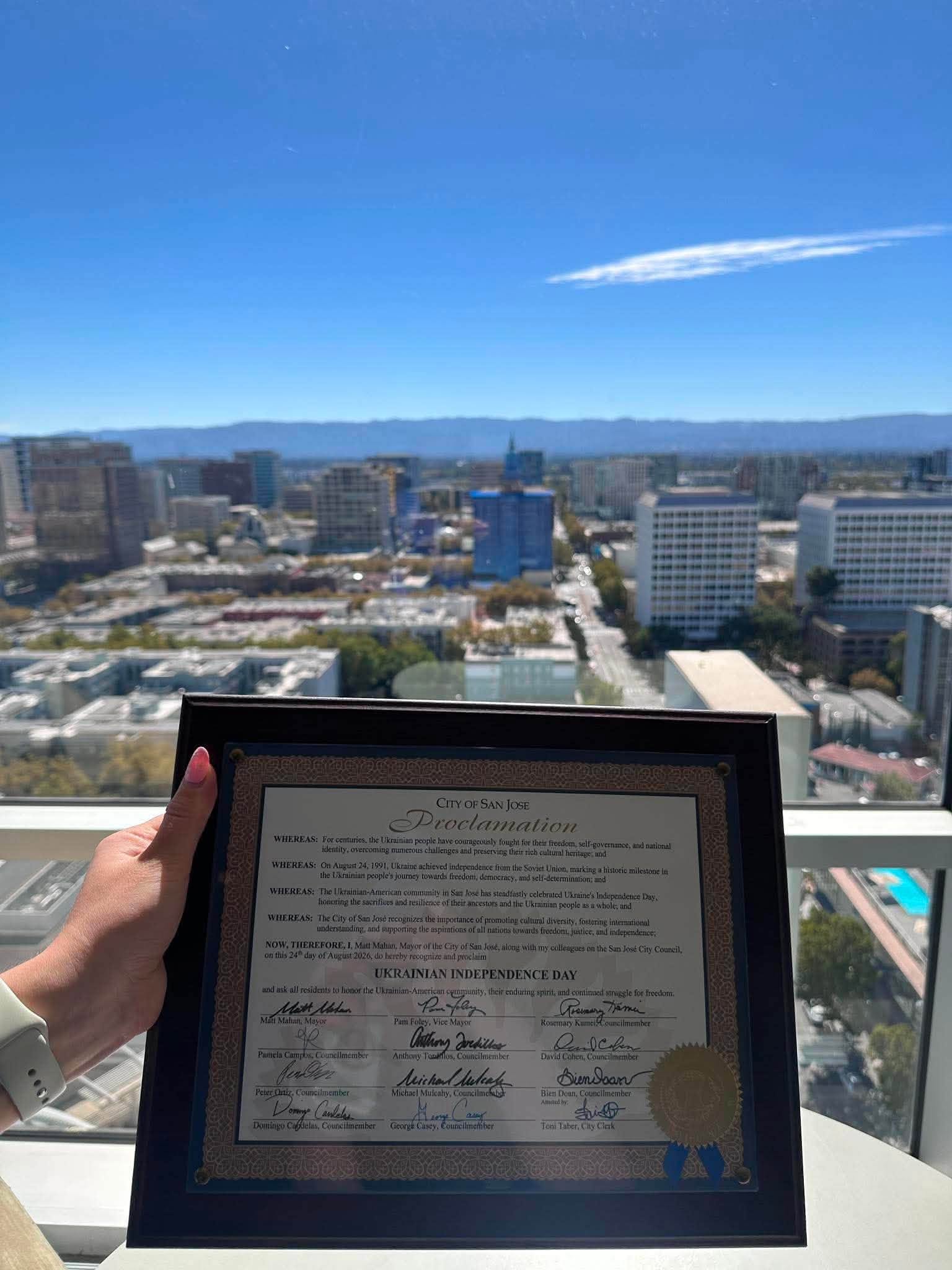 125 events nationwide: 35 Years of Ukraine's Independence 18 | UNWLA - Ukrainian National Womens League of America Br 107 San Jose Proclamation | UNWLA - Ukrainian National Womens League of America