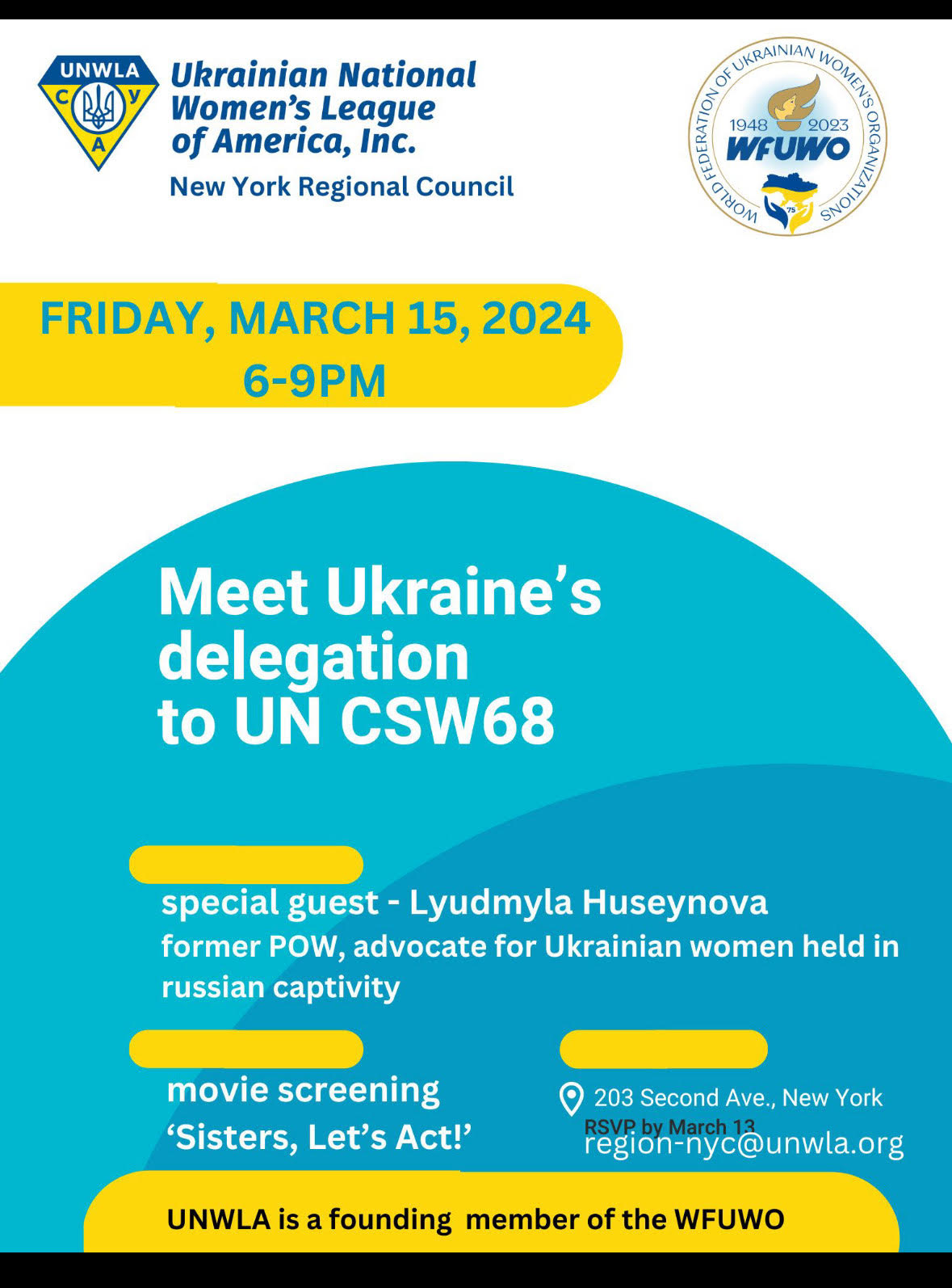 Meet Ukraine's Delegation to UN CSW68 - Mar 15 - NY