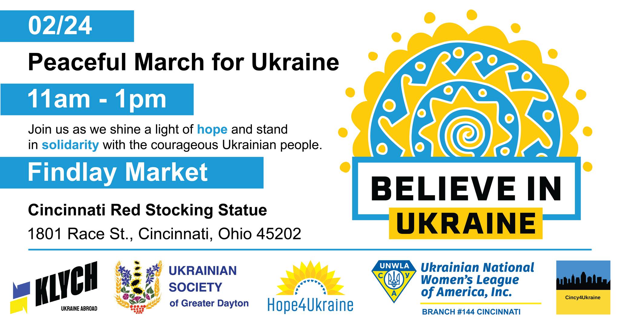 Peaceful March for Ukraine - Feb 24 - OH