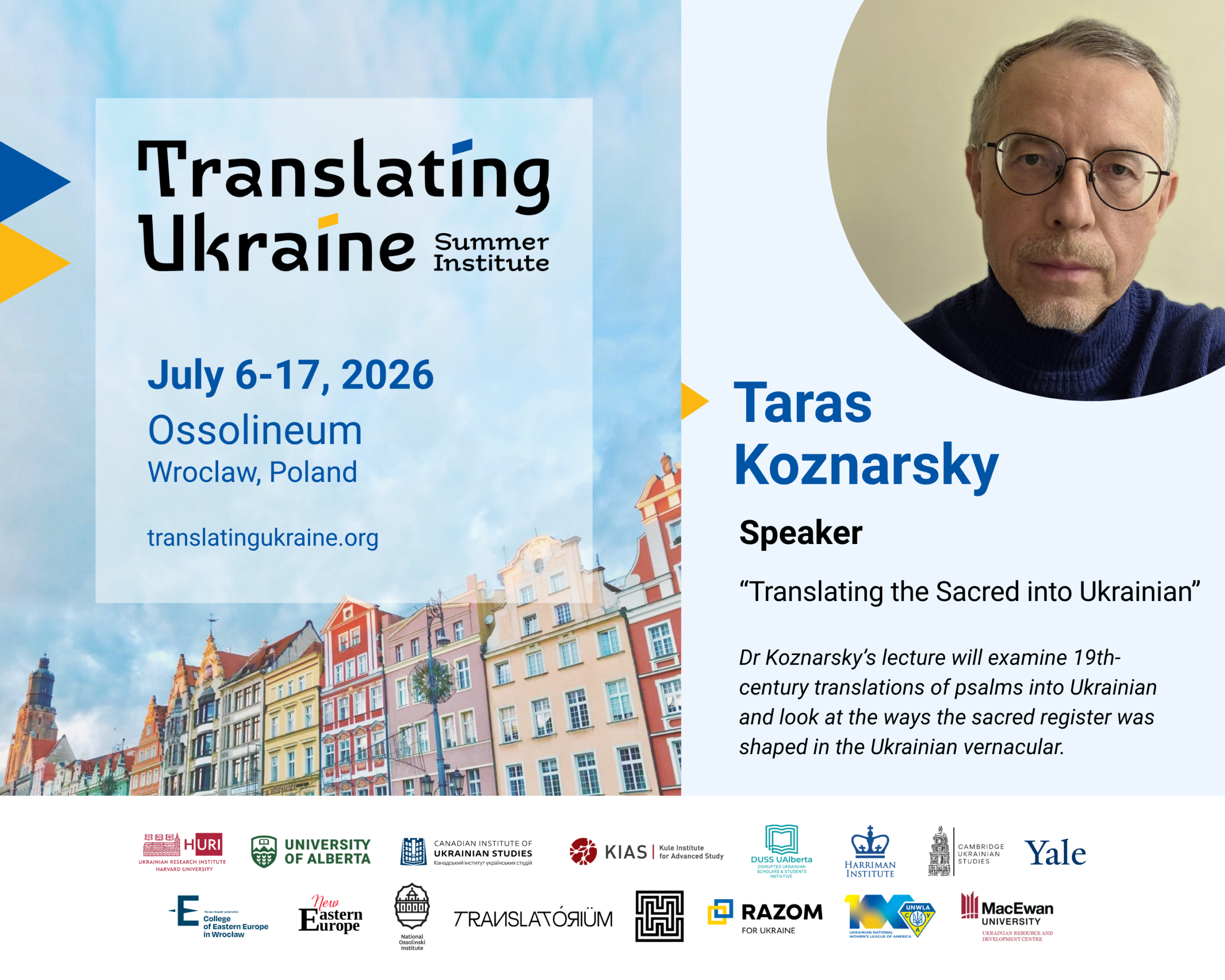 UNWLA Supports the 2026 Translating Ukraine Summer Institute 4 | UNWLA - Ukrainian National Womens League of America TUSI Taras Koznarsky digital scaled | UNWLA - Ukrainian National Womens League of America