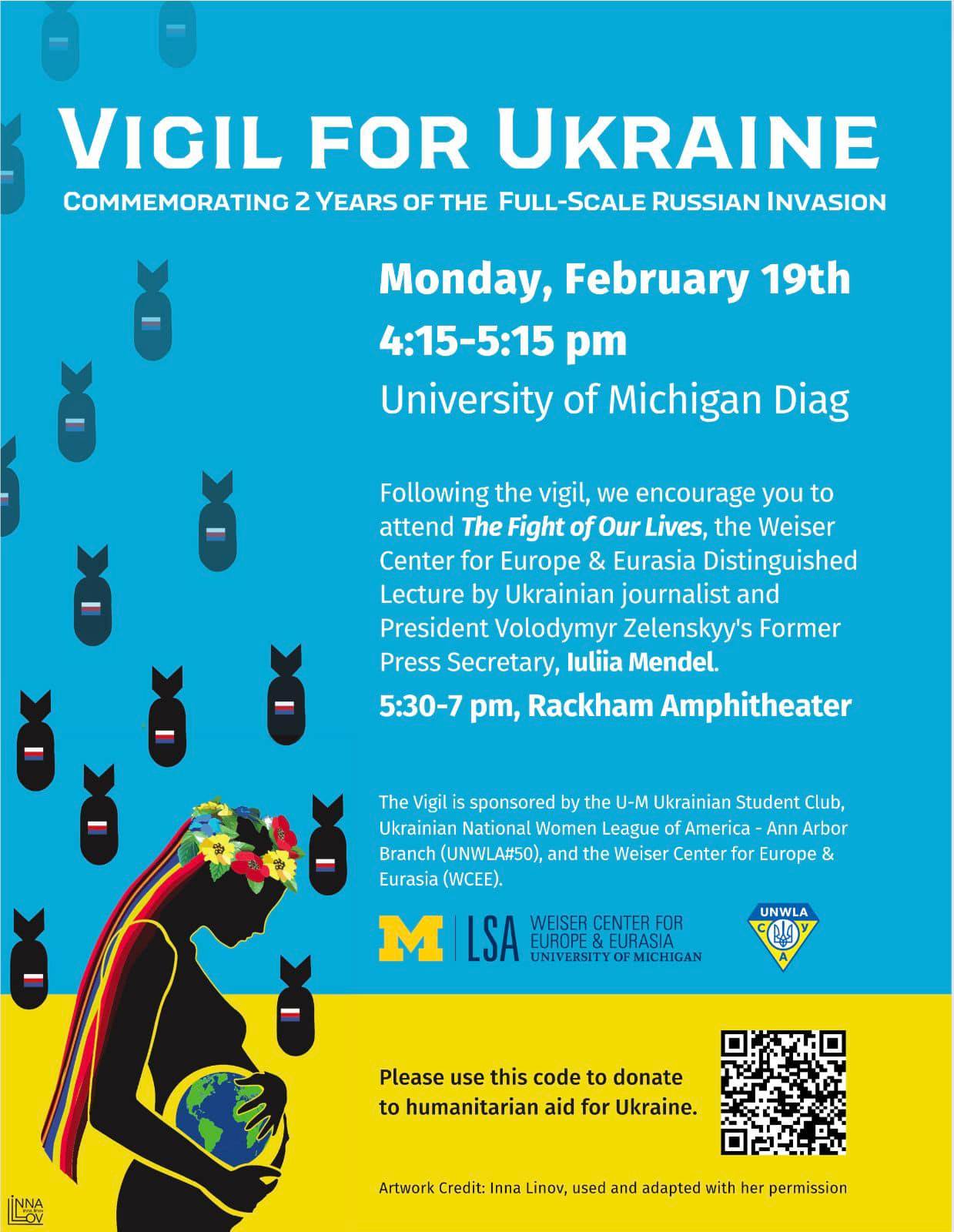 Vigil For Ukraine - Feb 19 - MI