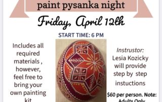 Wine and Paint Pysanka Night - April 12 - NY